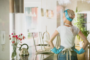 How do I organize my cleaning supplies